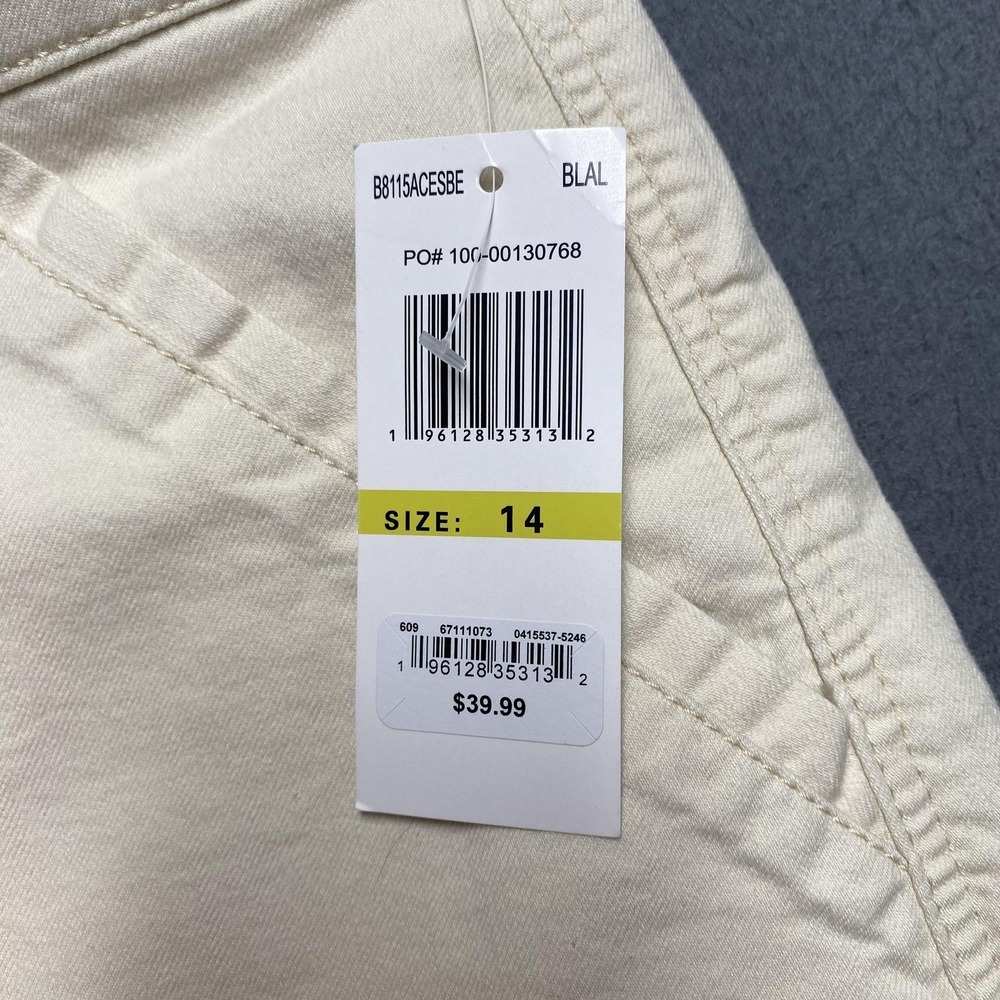 Democracy Shorts Womens 14 Beige Ab Technology High Rise Chino Slimming 5 In - Picture 4 of 10